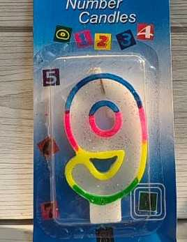 Fancy Number Candle No-9