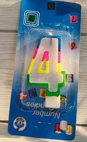 Fancy Number Candle No-4