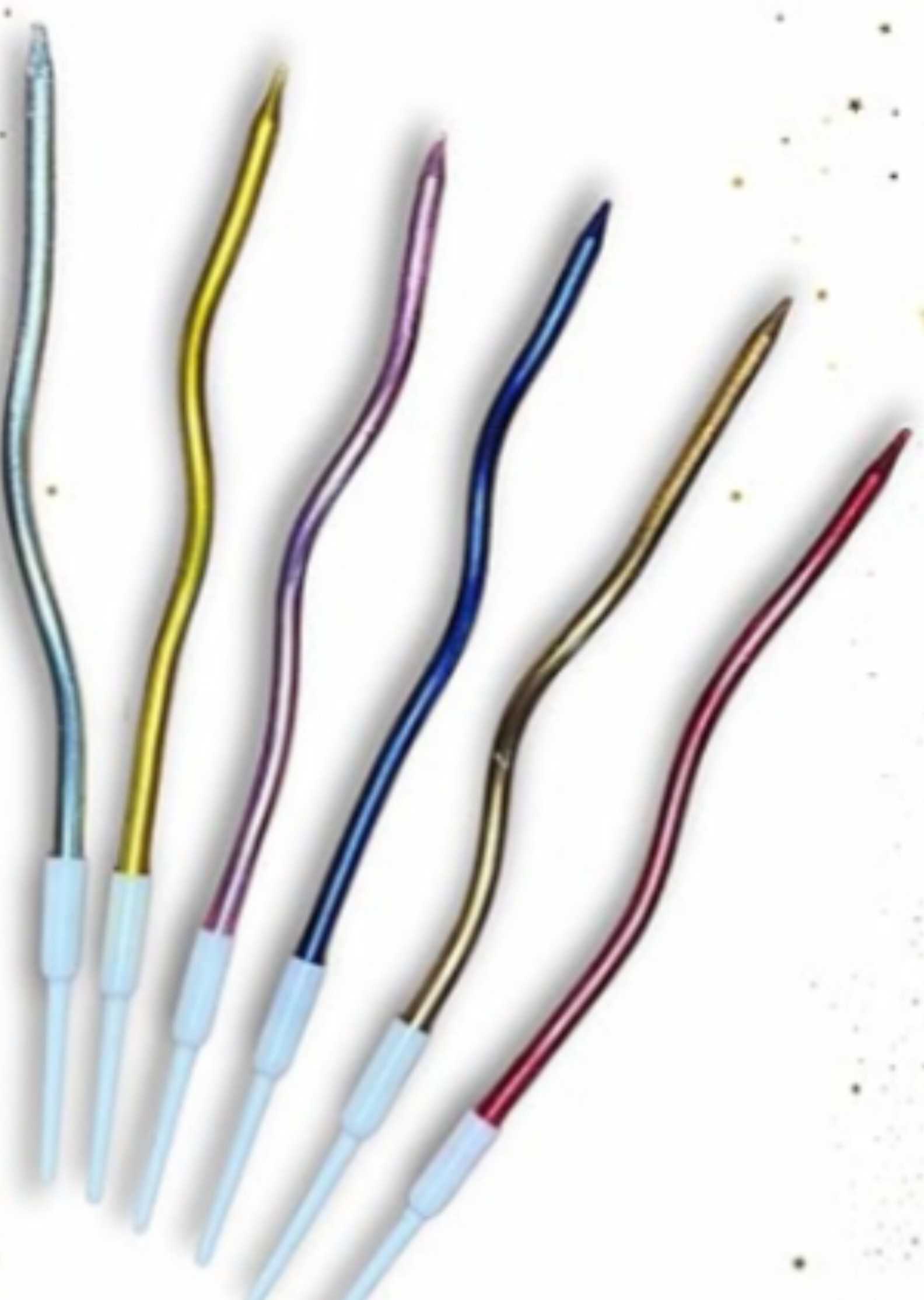 Metallic Spiral Candles-[1pkt]