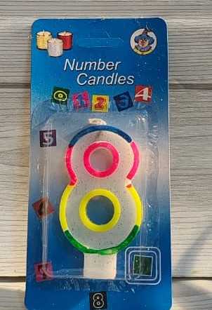 Fancy Number Candle No-8
