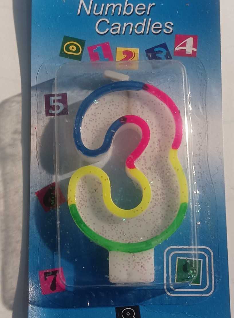 Fancy Number Candle No-3