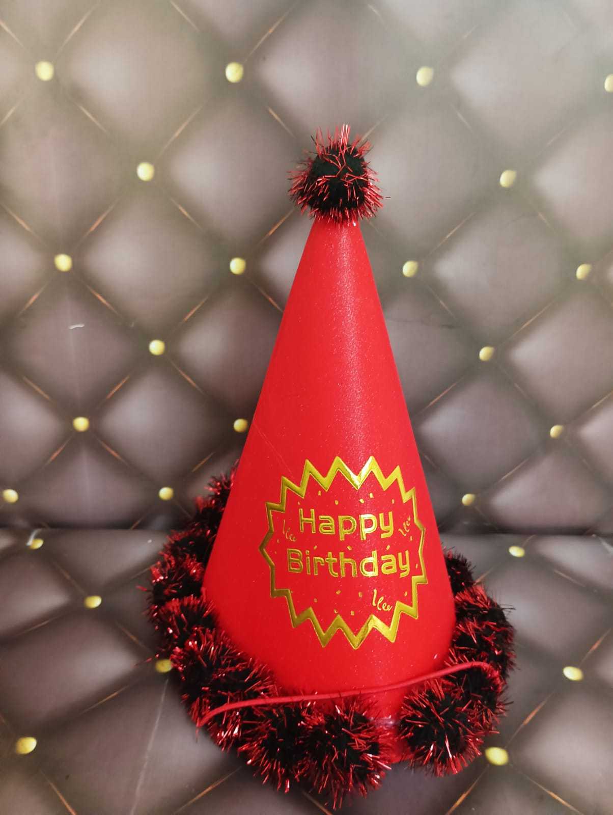 Birthday Fancy Cap- Big (Red)